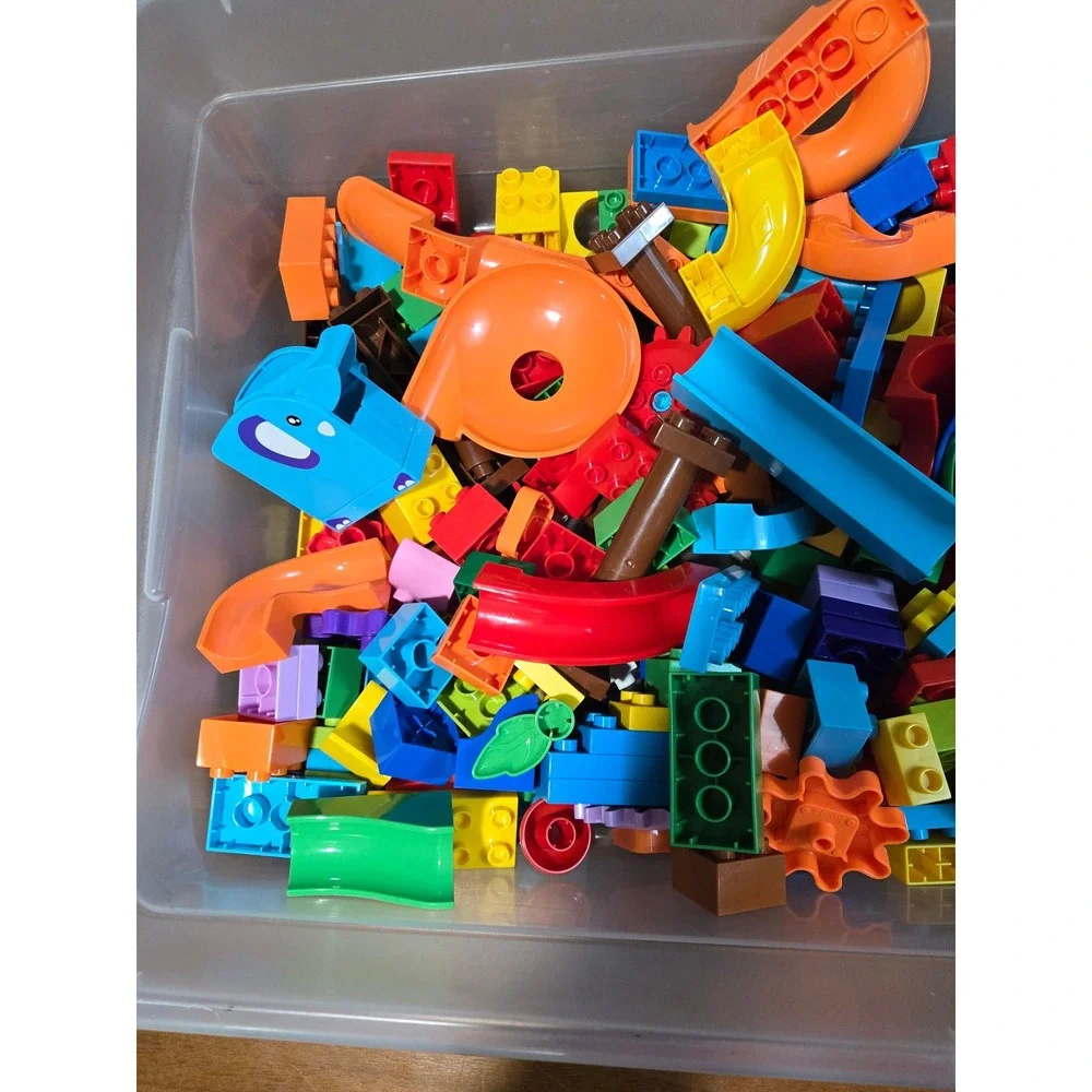 7lb Bulk Marble Run Building Blocks Set Slides Funnels Tubes Large Blocks Lot